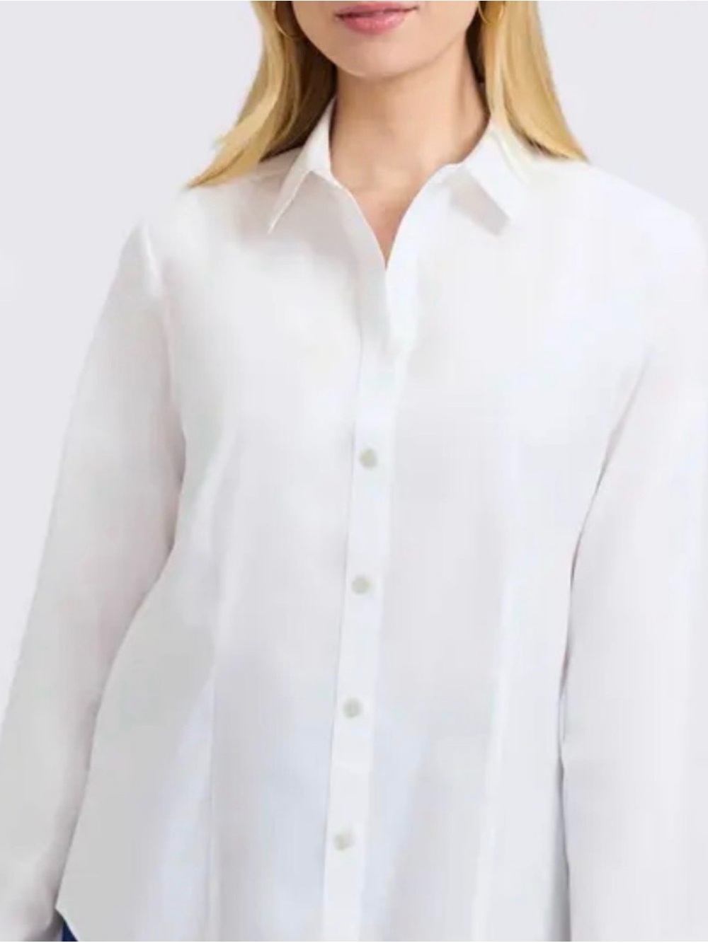 Foxcroft White Button-Front Women's Shirt